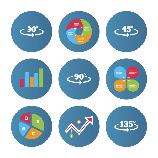 度角图标。几何数学符号。图片下载