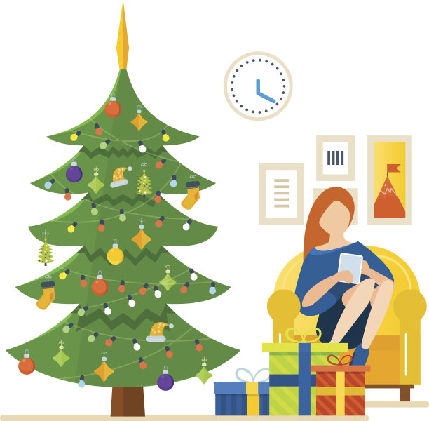 新春气氛，家具休闲。圣诞快乐。图片下载