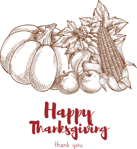 秋天收获，感恩节祝福快乐素材图片