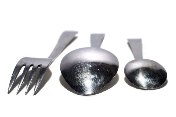 叉子和两个勺子图片下载