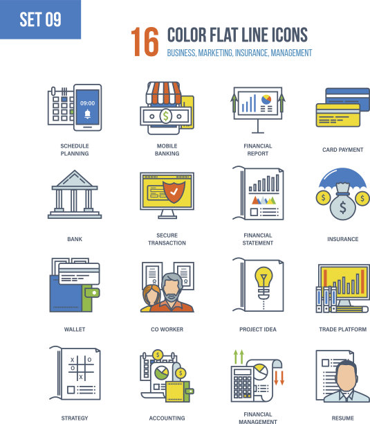 商业、营销、保险、管理和计划的概念说明。图片下载
