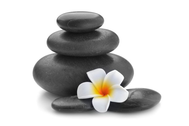 禅宗玄武岩和鸡蛋花图片下载