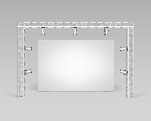 空白图片海报和聚光灯照明图片下载