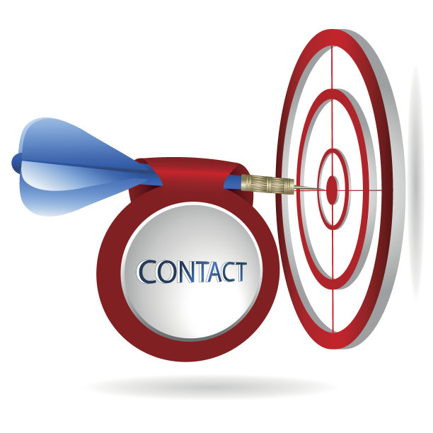 蓝色飞镖瞄准目标。用接触横幅成功射击。公共汽车图片下载