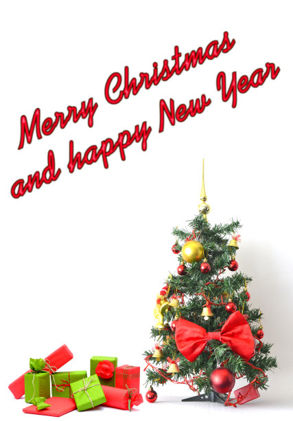 新年和圣诞贺卡的红色色调图片下载