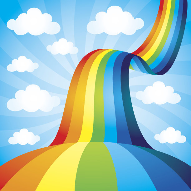 天空中美丽的彩虹。图片下载
