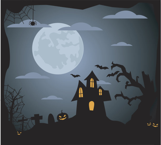 万圣节矢量图素材ID：135843010