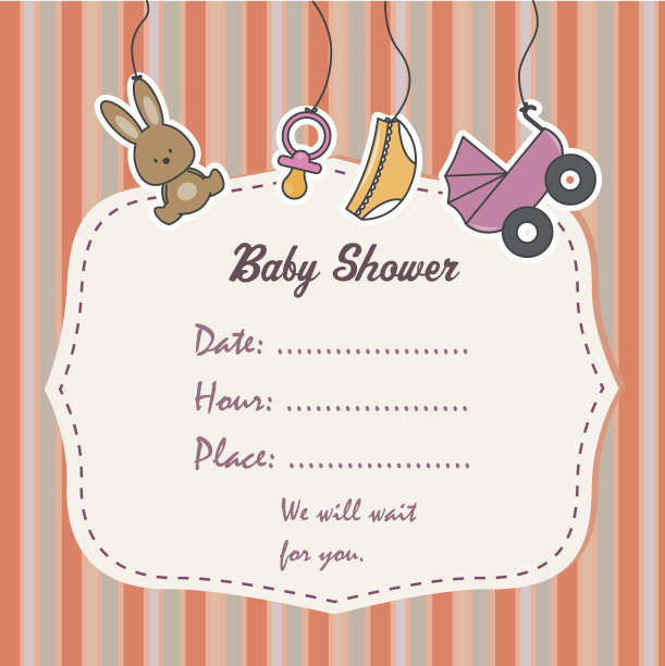 女婴淋浴卡图片下载