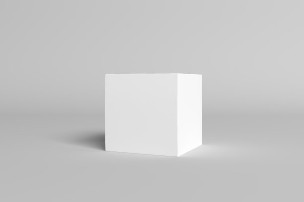 白盒包装模型/ 3D插图图片下载