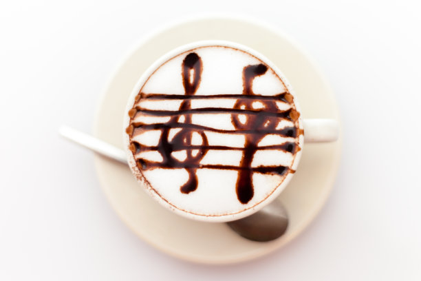 带音符的咖啡图片下载