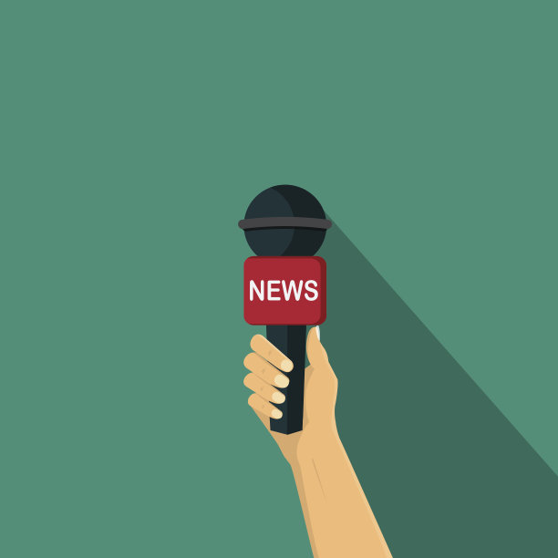 手拿麦克风，采访矢量图图片下载