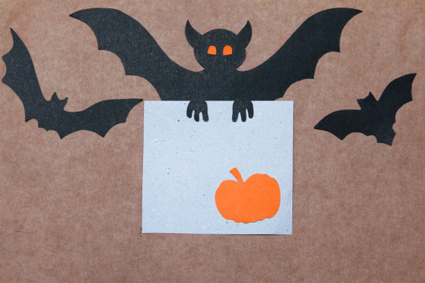 万圣节节日背景，从上面看与复制空间。图片下载