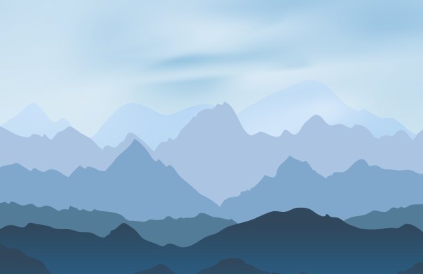 有山峰的自然景观图片下载