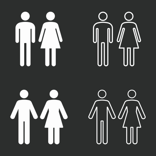 男女洗手间——矢量图标图片下载