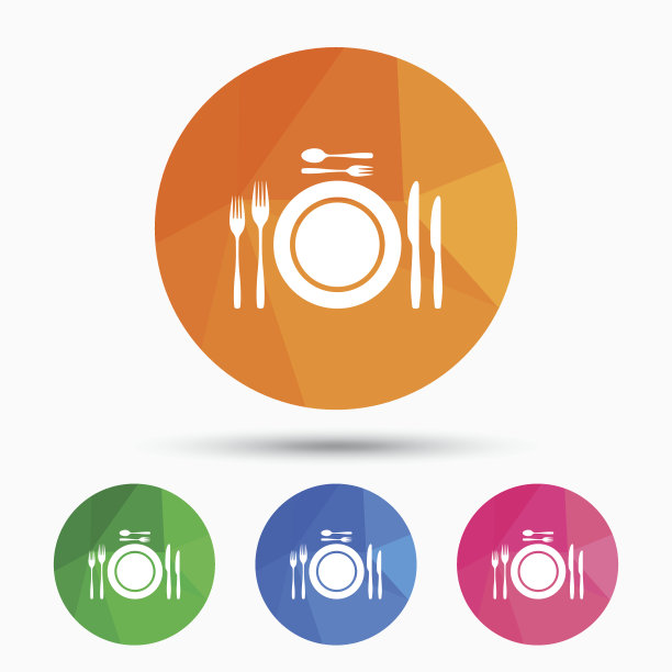 用刀叉装盘子。图片下载