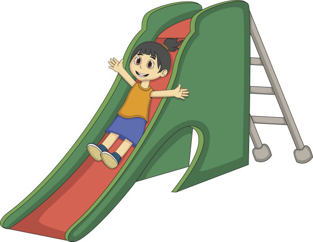 小女孩在玩卡通片图片下载