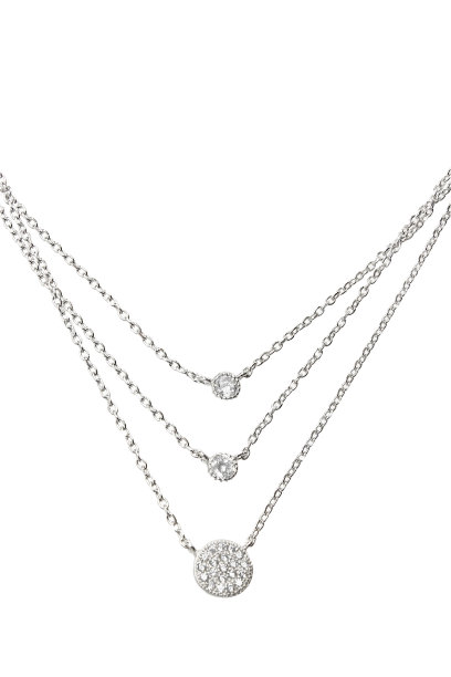 白色背景上的银色链坠图片下载