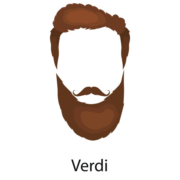 卡通造型的男人有胡子和小胡子。矢量插图孤立图片下载