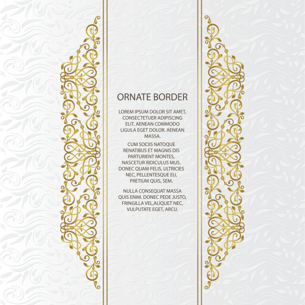 向量装饰框。设计模板的优雅元素。图片下载