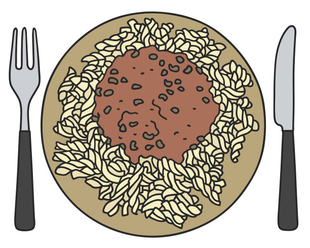 意大利面在盘子里图片下载