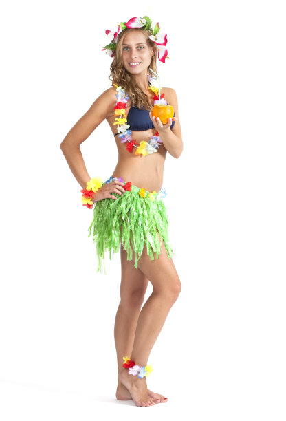 橙色的迷人女孩图片下载