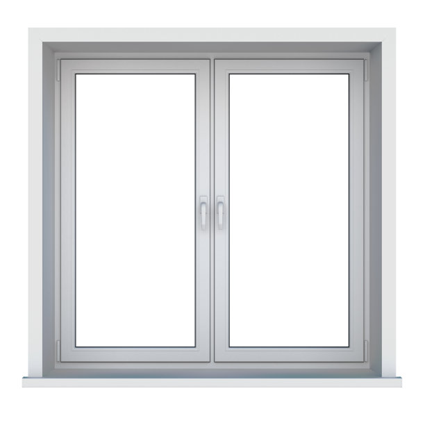 塑料窗户隔离在白色背景图片下载