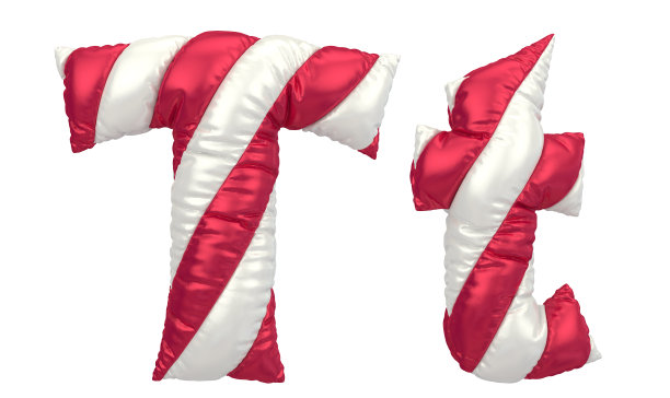 圣诞甜蜜风格气球字体图片下载