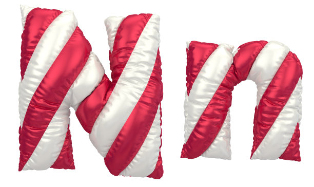 圣诞甜蜜风格气球字体图片下载