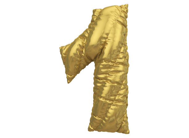 金色气球字体。图片下载