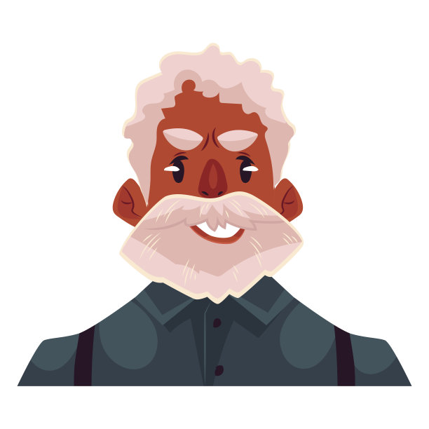 灰头发的老非洲人脸上，心烦意乱图片下载