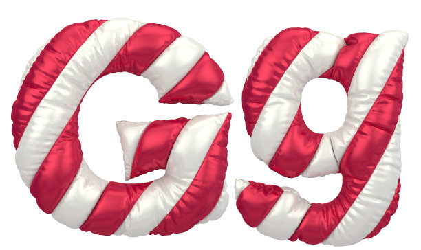 圣诞甜蜜风格气球字体图片下载