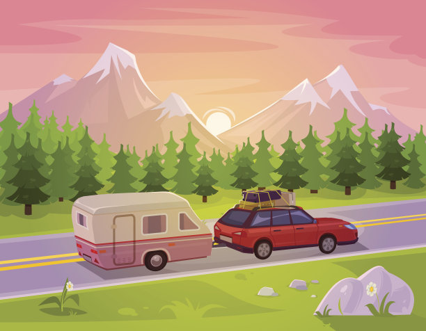 矢量插图的山景观图片下载