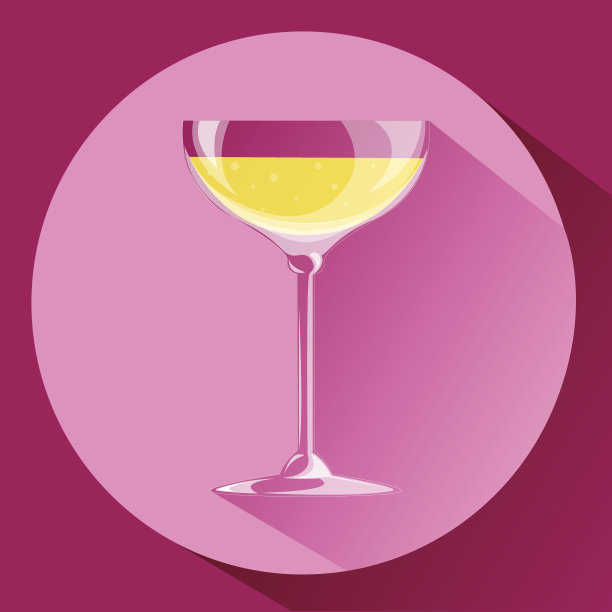 一大杯香槟。图标。图片下载