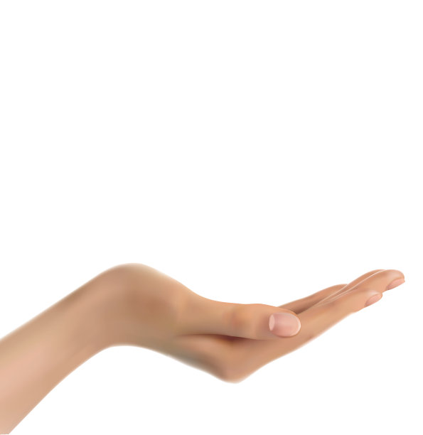 女人的手势孤立在白色背景上图片下载