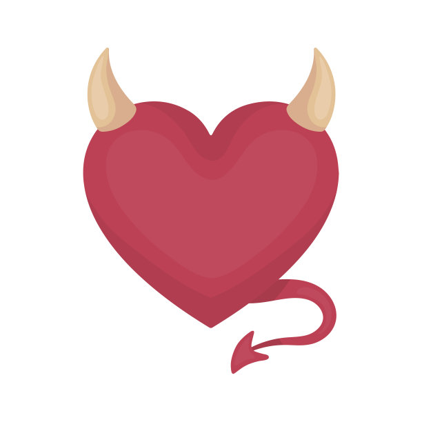 心形图标在卡通风格孤立的白色背景。浪漫的图片下载