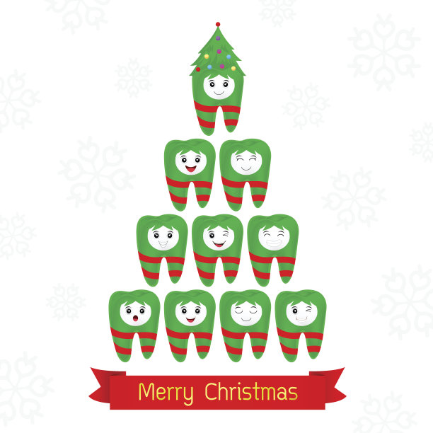圣诞节牙齿的。图片下载