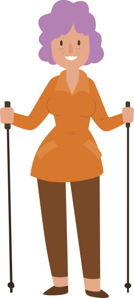 北欧步行运动矢量特征图片下载