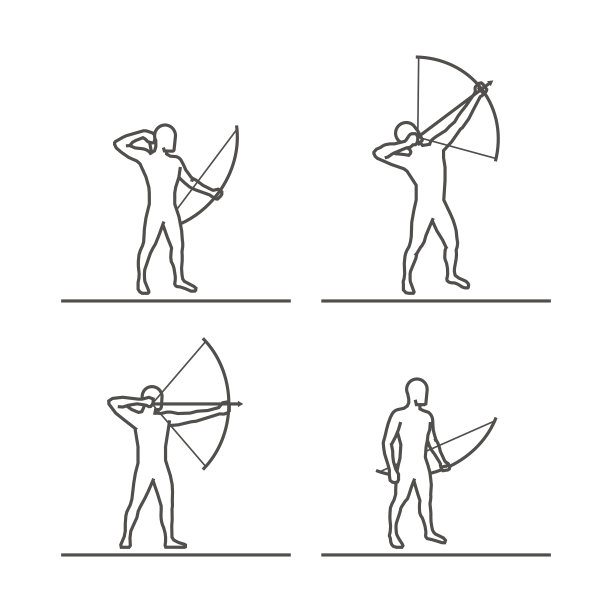 弓箭手的轮廓。图片下载