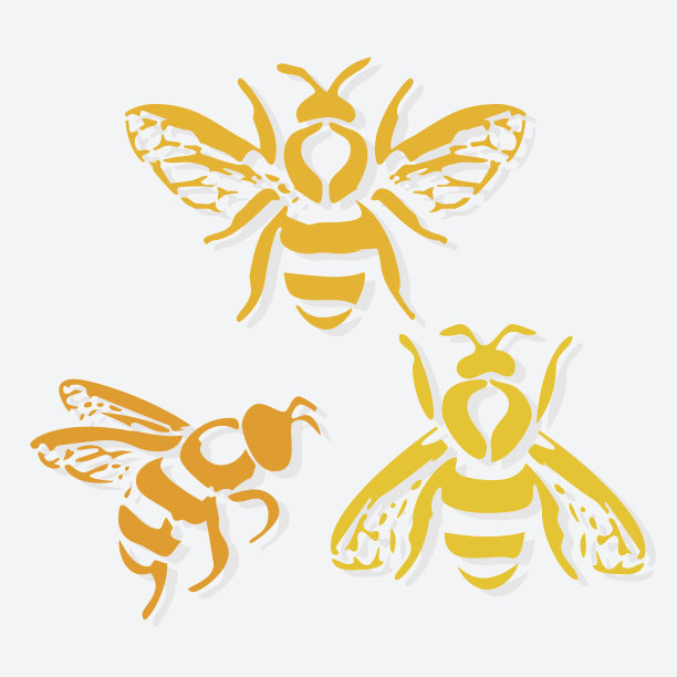 蜜蜂图标。矢量插图。图片下载