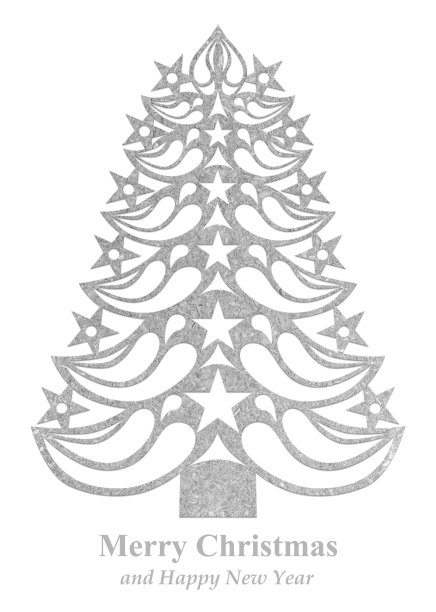 圣诞树的草纸-白图片下载