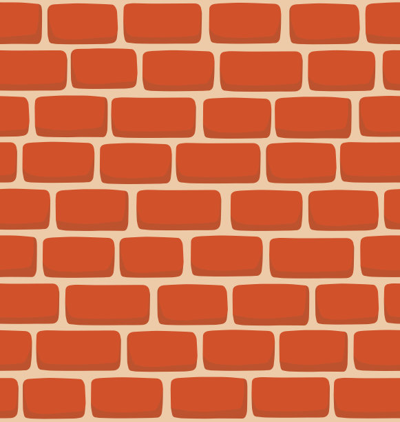无缝纹理的卡通砖墙图片下载