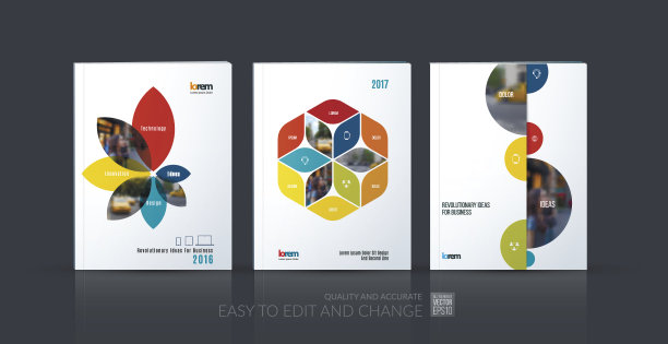 宣传册模板版面收集，封面设计年报，素材图片