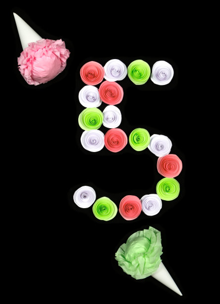 装饰人物五行纸花图片下载