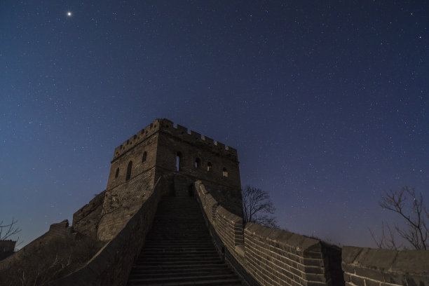 星空下的长城图片下载