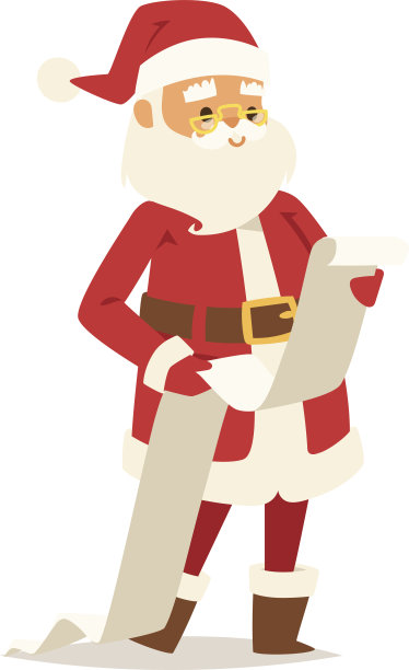 圣诞老人矢量插画图片下载