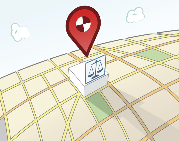 法院3D定位标志图片下载