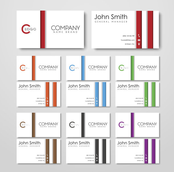 名片模板是在材料风格上设计的图片下载