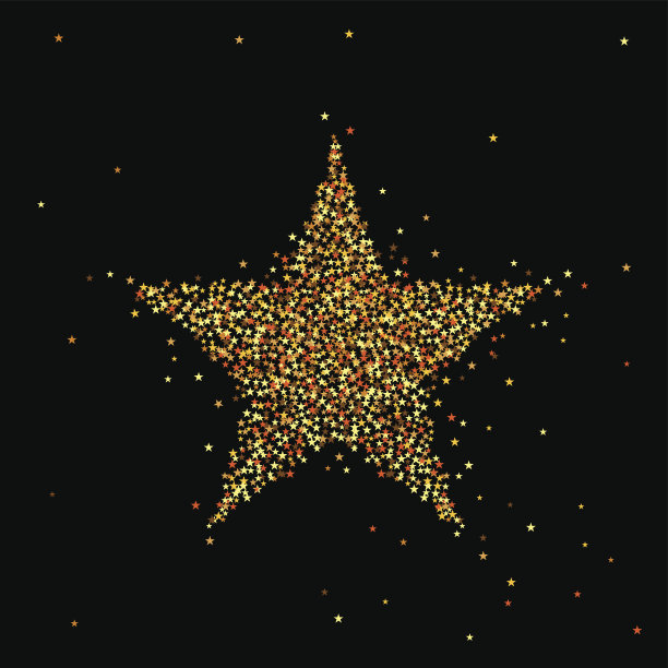 金色星星的矢量插图图片下载