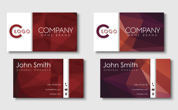 名片模板是在材料风格上设计的图片下载