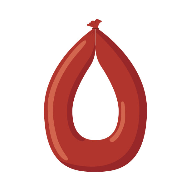 自制香肠。培根、肉类、烧烤平标签适用于市场、餐厅图片下载